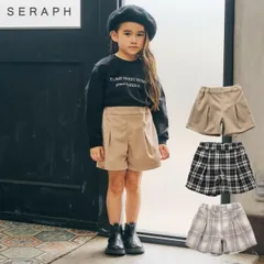 Seraph まいにちショートパンツ セラフ チェック  ショート ハーフ丈 パンツ キッズ 女の子 きれいめ