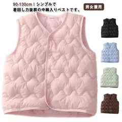 中綿ベスト キッズ ジュニア 子供用 中綿入り ベスト ダウン風ベスト キルティング 女の子 男の子 アウター Vネック ノースリーブ 前開き スナップボタン インナーベスト 上着 カジュアル シンプ#zjjj2634