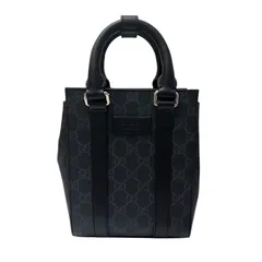 グッチ GUCCI GGスプリーム　ミニバッグ ブラック PVC　キャンバス メンズ ハンドバッグ