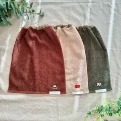 肌に優しい国産綿タオル製おりこうタオルエプロン きんきゅう働く車3枚セット