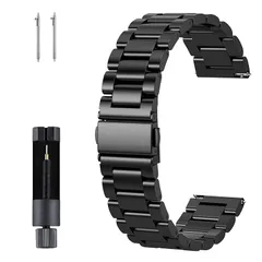 【在庫セール】[Annymall] 時計バンド ステンレス 18mm 20mm 22mm メタル時計バンド 交換用金属時計バンド メタル腕時計ベルト スマートウォッチバンド 腕時計バンド18ミリ 20ミリ 22ミリ 金属交換時計ベルト 調整工具付き 22m 0