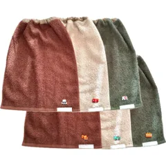 肌に優しい国産綿タオル製おりこうタオルエプロン 働く車6枚セット