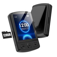 [在庫セール]MP3プレーヤーBluetooth5.2対応 クリップ式 音楽プレーヤー64GB 34g超軽量 mp3プレイヤー 128GB拡張可能 HiFI OTG機能 デュアルノイズキャンセリング 内蔵スピーカー付き 多機能 音楽/録音/ビデオ/写真/F 1