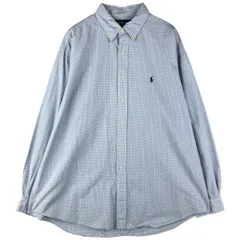 古着 ラルフローレン Ralph Lauren BLAKE 長袖 ボタンダウンチェックシャツ メンズXL相当 ボタンダウン/eaa602353