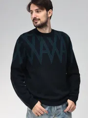 ARMANI EXCHANGE  (アルマーニ エクスチェンジ) ラウンドロゴ クルーネック ニット