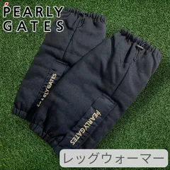 PEARLY GATES パーリーゲイツ ゴルフ 防寒 リサイクル素材使用 内側フリース 無地 ドローコード レッグウォーマー レッグカバー ゴルフウェア レディース 053-2283004 定価1.3万 ブラック FR ▲015▼51202w09