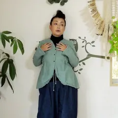 【SALE】bighug バルーンジャケット●ブルー