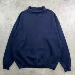 90年代 USA製 PLUMA タートルネック ブランクスウェット 無地 スウェットシャツ メンズXL 