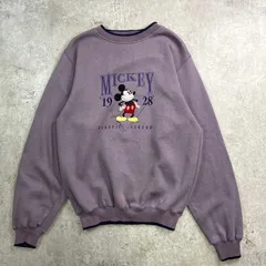 90年代 DISNEY ディズニー ミッキーマウス キャラクター刺繍 スウェットシャツ メンズM レディース 