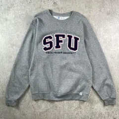 00年代 RUSSELL ATHLETIC ラッセル SFU カレッジ刺繍 リバースタイプ スウェットシャツ メンズM レディース 