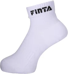 フィンタ FINTA サッカー ショートソックス くつ下 ワンポイントロゴ 大人用 メンズ レディース 男性 女性 着替え 練習 試合 部活動 クラブ活動 サークル トレーニング  FT8025 0100 ホワイト