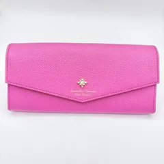 【美品】SamanthaThavasa Petit Choice ストーンモチーフ 長財布 フューシャピンク