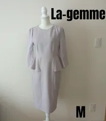 La-gemme　ラジエム　ワンピース ミディアム ぺプラム 7分袖 レディース　Мサイズ　 セレモニー 入学式 卒業式 ママ