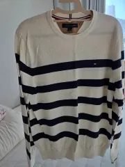 トミーヒルフィガー ストライプ ニット アイボリー M 2点 まとめ