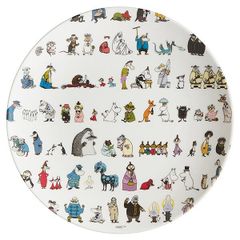新品 ムーミン 20cm メラミン プレート 80周年オールスター柄 ミイ 