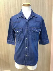 EDWIN デニムシャツ　レディース　七分丈　Lサイズ　美品