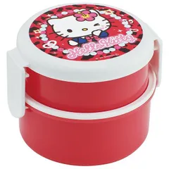 ハローキティ 弁当箱 ランチボックス 丸型 2段 フォーク付 スクール サンリオ キャラクター スケーター