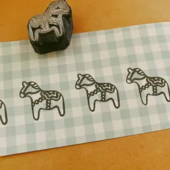 年賀状 2026【午年】ダーラナホース はんこ