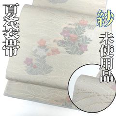 603my5◇厳島社奉納唐草 花唐草 BANKAN 銀糸 袋帯◇美品 - メルカリ