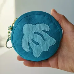 ハワイアンキルト　ホヌ　丸ポーチ