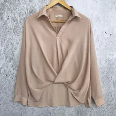 earth music&ecology アースミュージックアンドエコロジー とろみ ブラウス ピンクベージュ Fサイズ 〇□