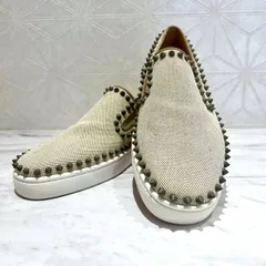 【ほぼ未使用・超美品】Christian Louboutin/クリスチャン・ルブタン　スタッズ付きスリッポン　サイズ40（約25cm）　予備スタッズ２ピース付