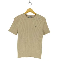 トミーヒルフィガー TOMMY HILFIGER ロゴ刺繍S/Sケーブルニット レディース  M