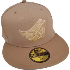 X12039 ベースボールキャップ アナハイム エンゼルス Newera 59fifty エンゼルスキャップ キャメル MLB 野球 帽子