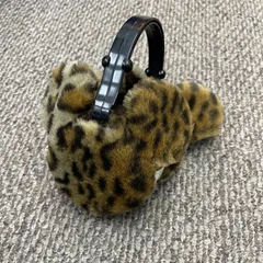 【希少】ヒョウ柄ミッキー　イヤーマフ　耳あて　管理番号SB888
