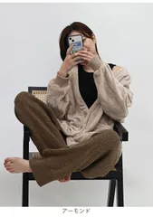 在庫一掃セール　色選べます！　ニコット nicott 　+5.9℃ カーディガン アーモンド/フォレストグリーン　吸湿＆発熱　ルームウェア レディース もこもこ  571724　ゆるっと　部屋着　女子　ふわふわ　暖かい　フリース