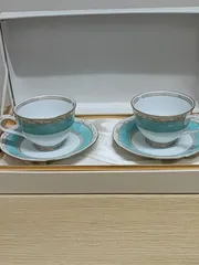 【未使用品】ノリタケ　華麗句　ティー/コーヒー碗皿ペアセット(箱あり)