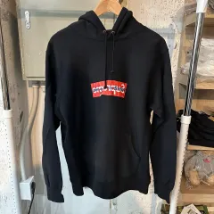 Supreme x コム・デ・ギャルソン シャツ ボックスロゴ フーデッド スウェットシャツ ブラック