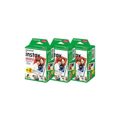 富士フイルム(FUJIFILM) カラー チェキフィルム instax mini 2パック品 JP2(20枚入り)x3個セット [60枚入] マルチカラー 1