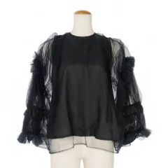 Z【ノワールケイニノミヤ】ギャザーチュールブラウス 長袖 黒 ブラック 日本製 2025年最新】noir kei ninomiya チュールの人気アイテム - メルカリ