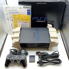 中古美品】PS2 Playstation2 SCPH-50000 NB ミッドナイトブラック 外箱