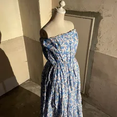 MARIHA 草原の夢のドレス マリハ リーフ柄 ボタニカル柄 花柄 フラワー柄 ワンピース 36