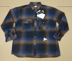 【D20836】and wander thermonel check shirt (M) アンドワンダー