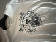 KENZO タイガー 半袖 Tシャツ 白 グレーロゴ 正規品