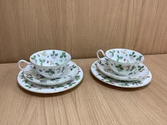 I746 ウェッジウッド  ワイルドストロベリー    カップ&ソーサー /ケーキ皿   2セット