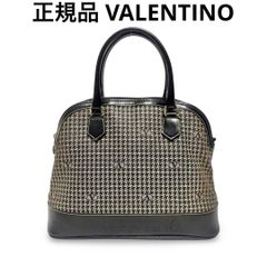 フェリージ 本革 チェックハンドバッグ イタリア製 赤黒 2way Felisi 