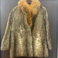 N 最終値下げ中【中古】毛皮コート ファー 高級 豹柄