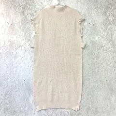 SENSE OF PLACE センス オブ プレイス ハイ ネック ロング ベスト アイボリー Freeサイズ 〇◇☆