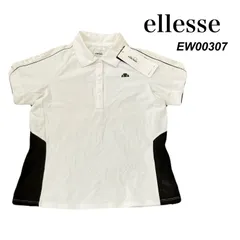 【訳あり・新品タグ付き】 ellesse エレッセ ポロシャツ EW00307 吸水速乾 UVカット ホワイト レディース 半袖 胸元ロゴ テニス スポーツ  ポリエステル