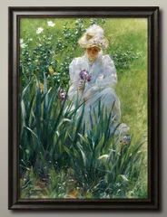 00616チャールズ コートニー カラン THE IRIS BED A3 サイズ ポスター アート おしゃれ 絵画 インテリア 北欧 イラスト マット紙 艶消し アートパネル 額 フレーム デザイン 壁掛け ギフト 新築祝い ディスプレイ