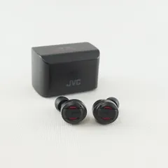 JVC ケンウッド HA-XC72T 完全ワイヤレスイヤホン USED美品 ノイズキャンセリング 重低音 低遅延 防水 防塵  IP55 マイク レッド 完動品 V1941