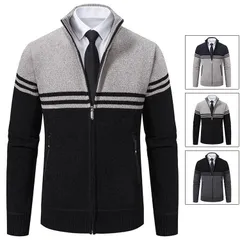 ニットカーディガン カーディガン メンズ ニットセーター 防寒 ジャケット 厚手 裏起毛 アウター 秋物 暖かい