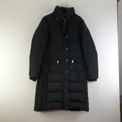 トミーヒルフィガー レディース Mサイズ ブラック ダウンジャケット ロング丈 アウター K9244