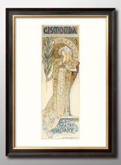 希少 カナダ音楽家・風刺画家グレン・モーリー額装品86年ハープを