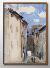 02112ジョン シンガー サージェント カンプロドン, スペイン A3 サイズ ポスター アート おしゃれ 絵画 インテリア 北欧 イラスト マット紙 艶消し アートパネル 額 フレーム デザイン 壁掛け ギフト 新築祝い ディスプレイ 