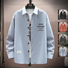 長袖シャツ メンズ カジュアルシャツ ビジネスシャツ 開襟シャツ 通勤 秋服 秋物 トップス